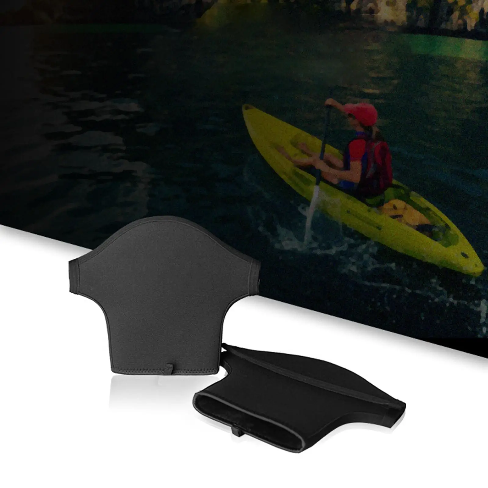 2x Kayak Paddle Mitts Neoprene Mitten Oars Kayak Paddle Grips Gloves for Boat