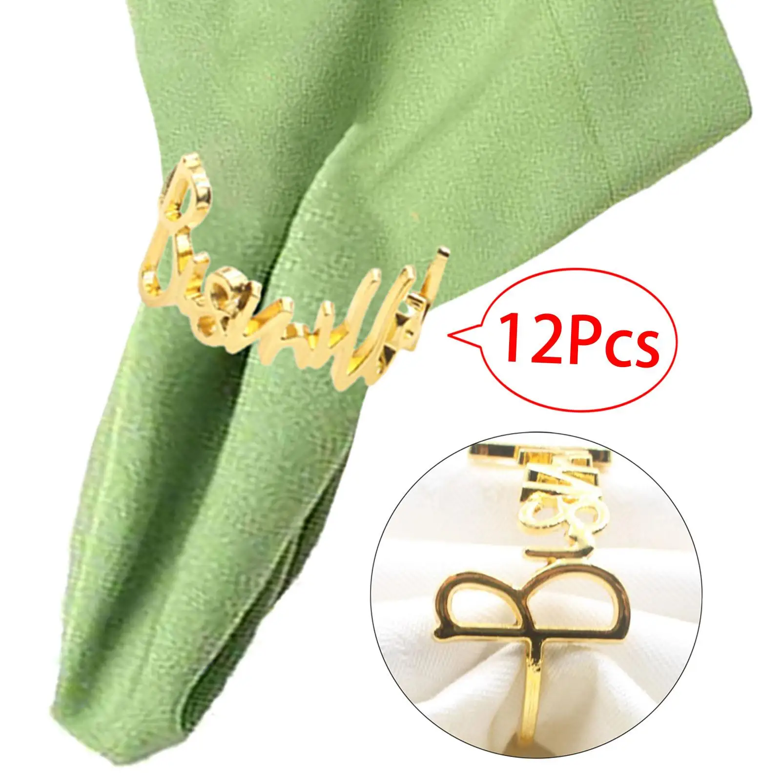 Napkin Rings Crafts Adornment Decoration Simple Napkin Rings Holder for Family Gathering Receptions Weddings Holidays Kitchen