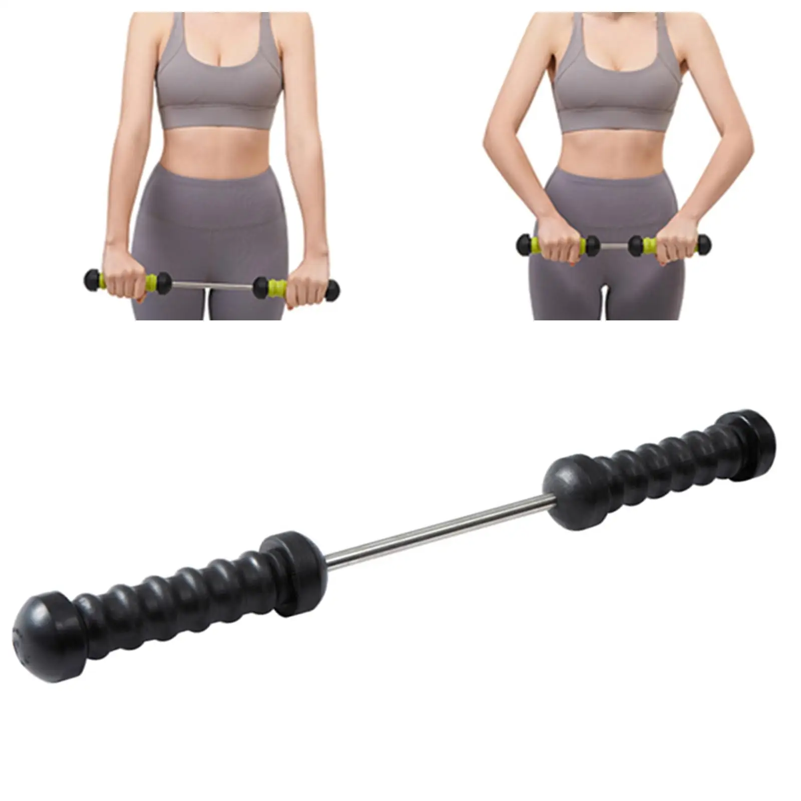 Arm Power Exerciser Muscle Training Chest Expander Power Bar Pull Bar Resistance Exercise Bands for Home Back Workout Women Men