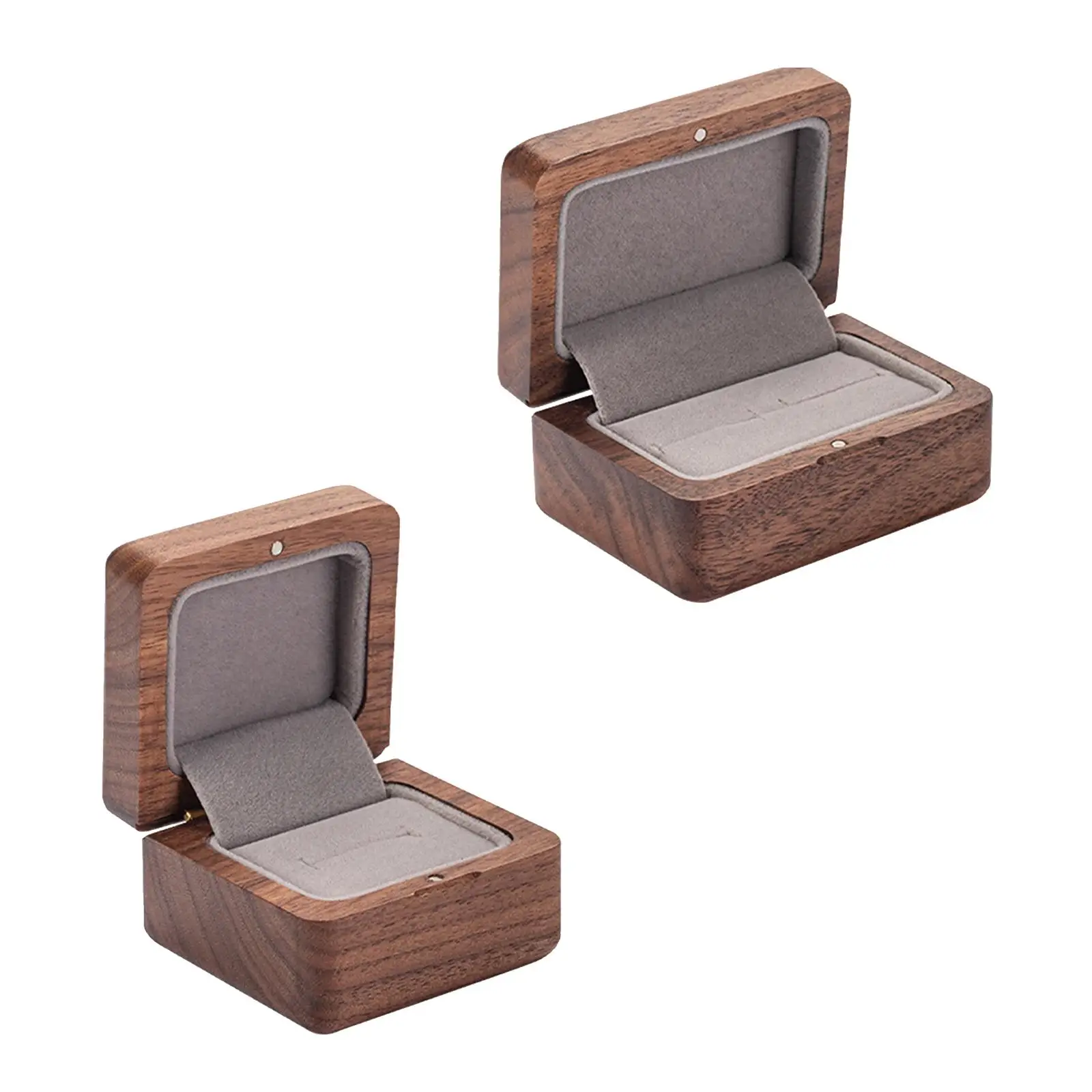 Wooden Ring Box Handmade Ring Holder Box for Ceremony Anniversary Proposal