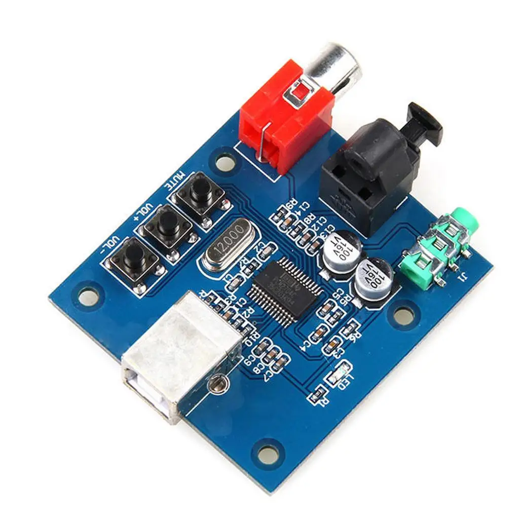 PCM2704 USB DAC To S/PDIF  Sound Card  Board 3.5mm Analog Output