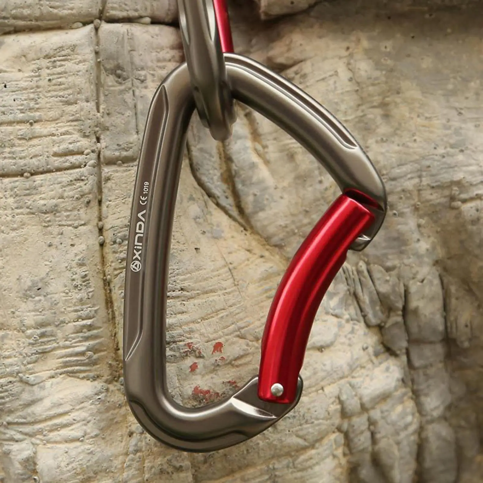 25KN Aluminum Climbing D-Carabiner Clip Hook   Karabiner Clasp
