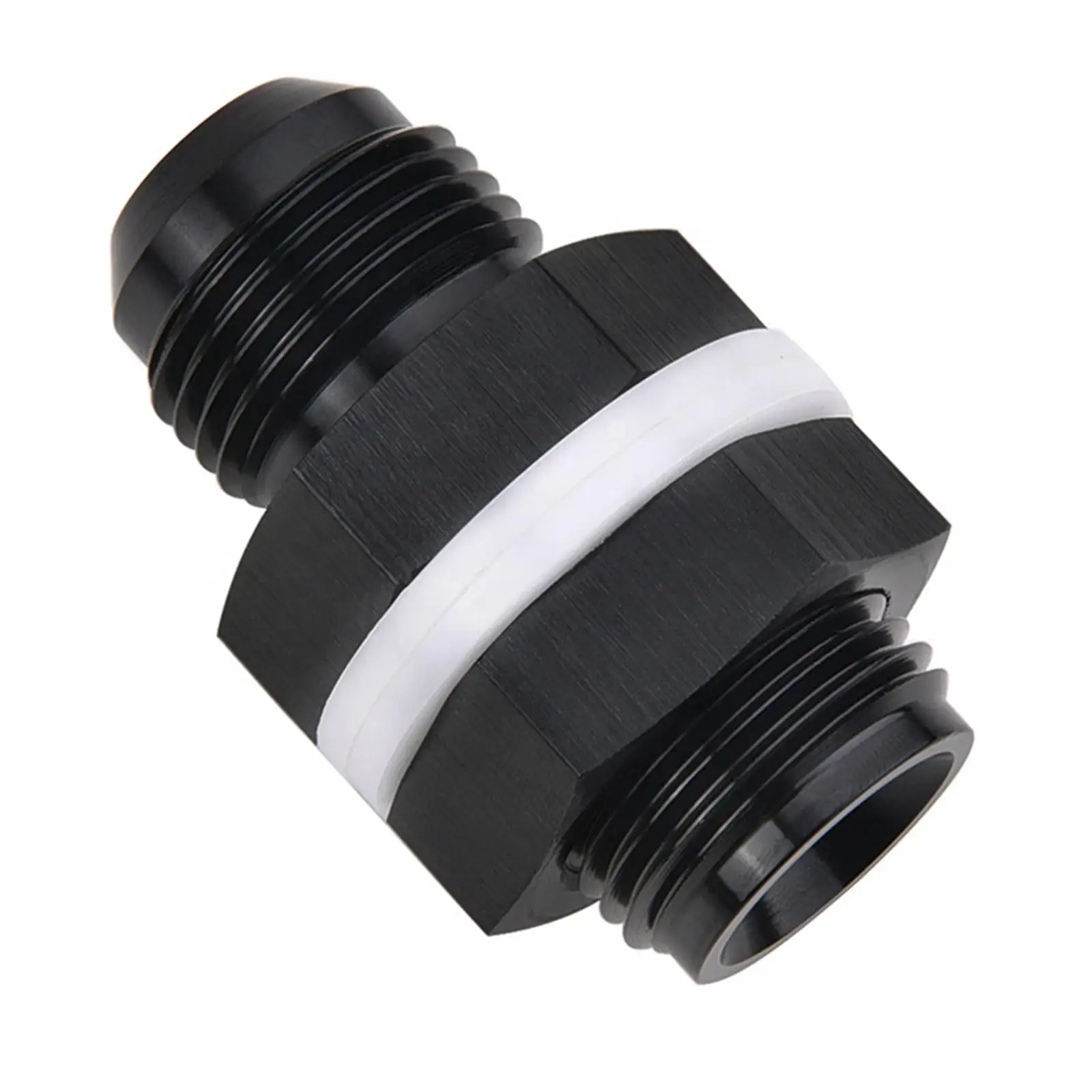Aluminum Fuel Cell Bulkhead Fitting Adapter Black Replacement Auto Parts