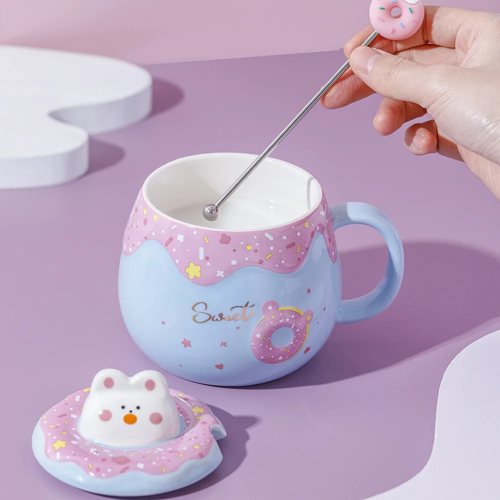 Kawaii Bunny Donut Ceramic Cup - Special Edition