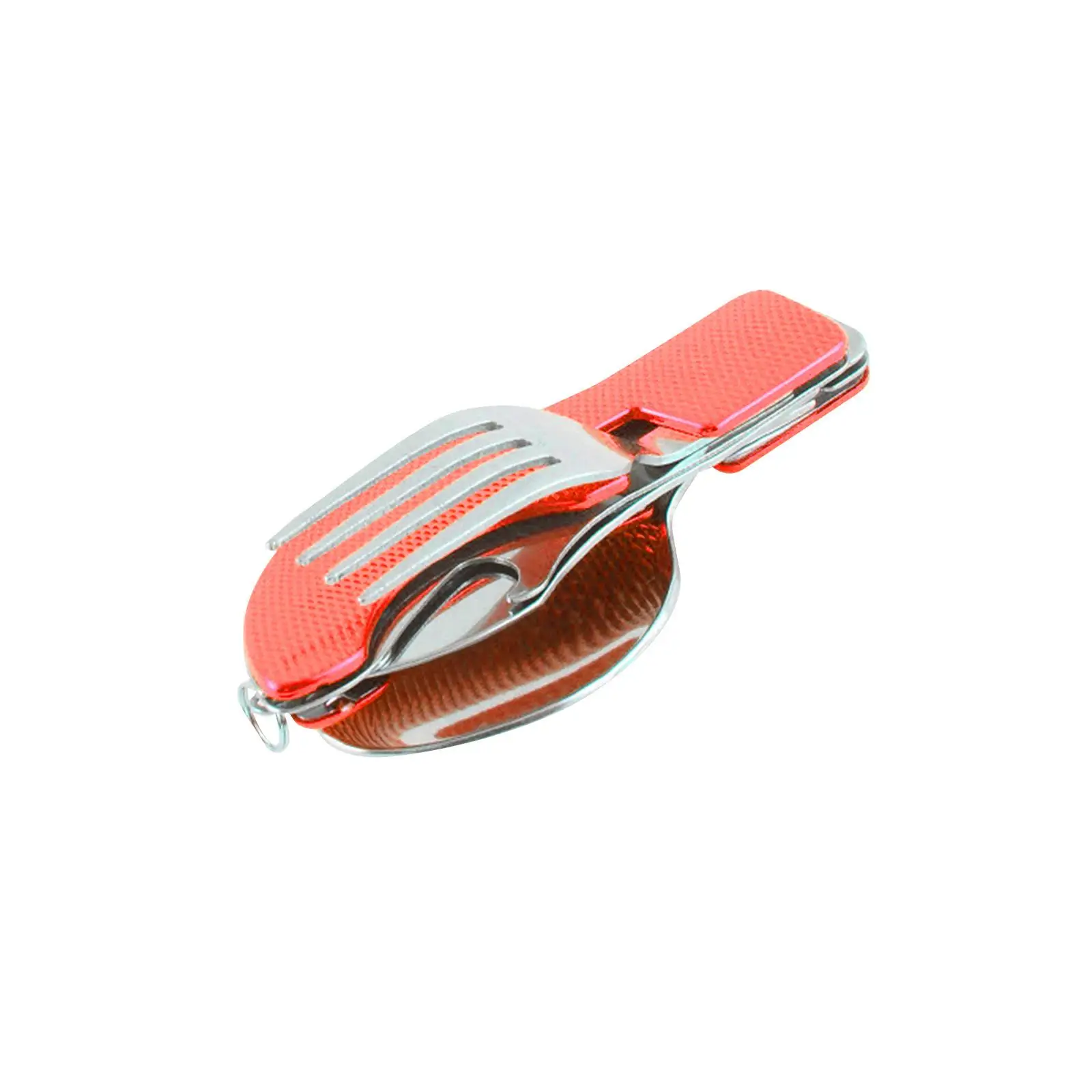 Camping Utensil Stainless Steel Spoon Fork Knife Set Folding Pocket Compact for Traveling Outdoor Barbecue Cooking Hiking