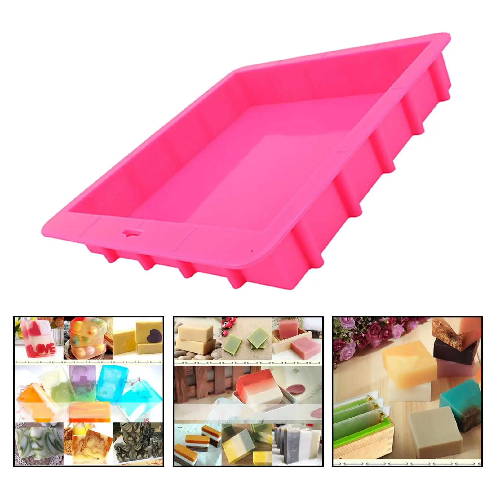 Rectangular Shape Soap Making Mould Silicone Mold for Cake Aromatherapy Baking Accessories