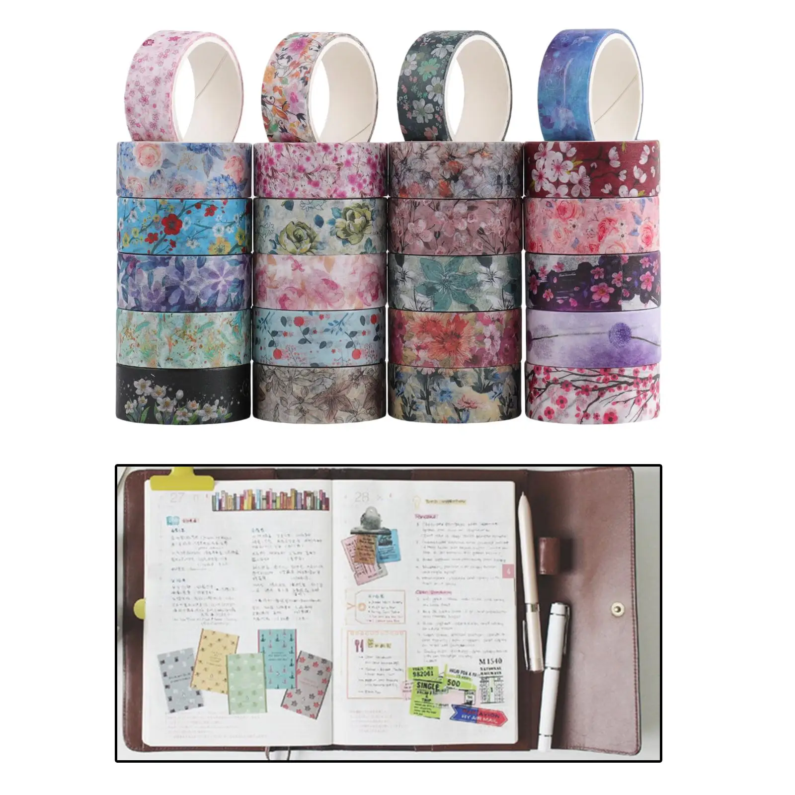 24 Rolls 2 meters Washi Tape Masking Tapes  Decoration Supplies for DIY  Card Gift Box Wrapping 