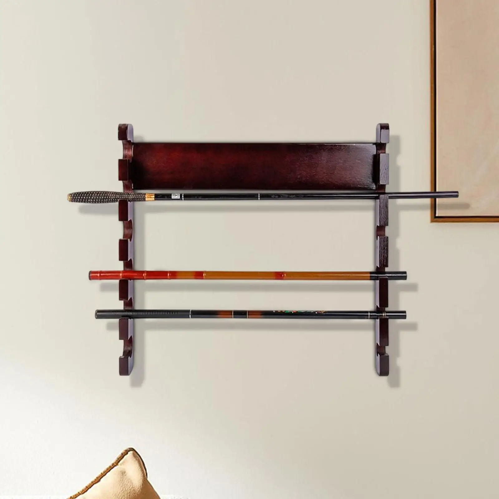 Fishing Rod Rack Fishing Rod Pole Holder Stand Fishing Rod Organizer Wooden Fishing Rod Storage Rack for Garage Home Accessories