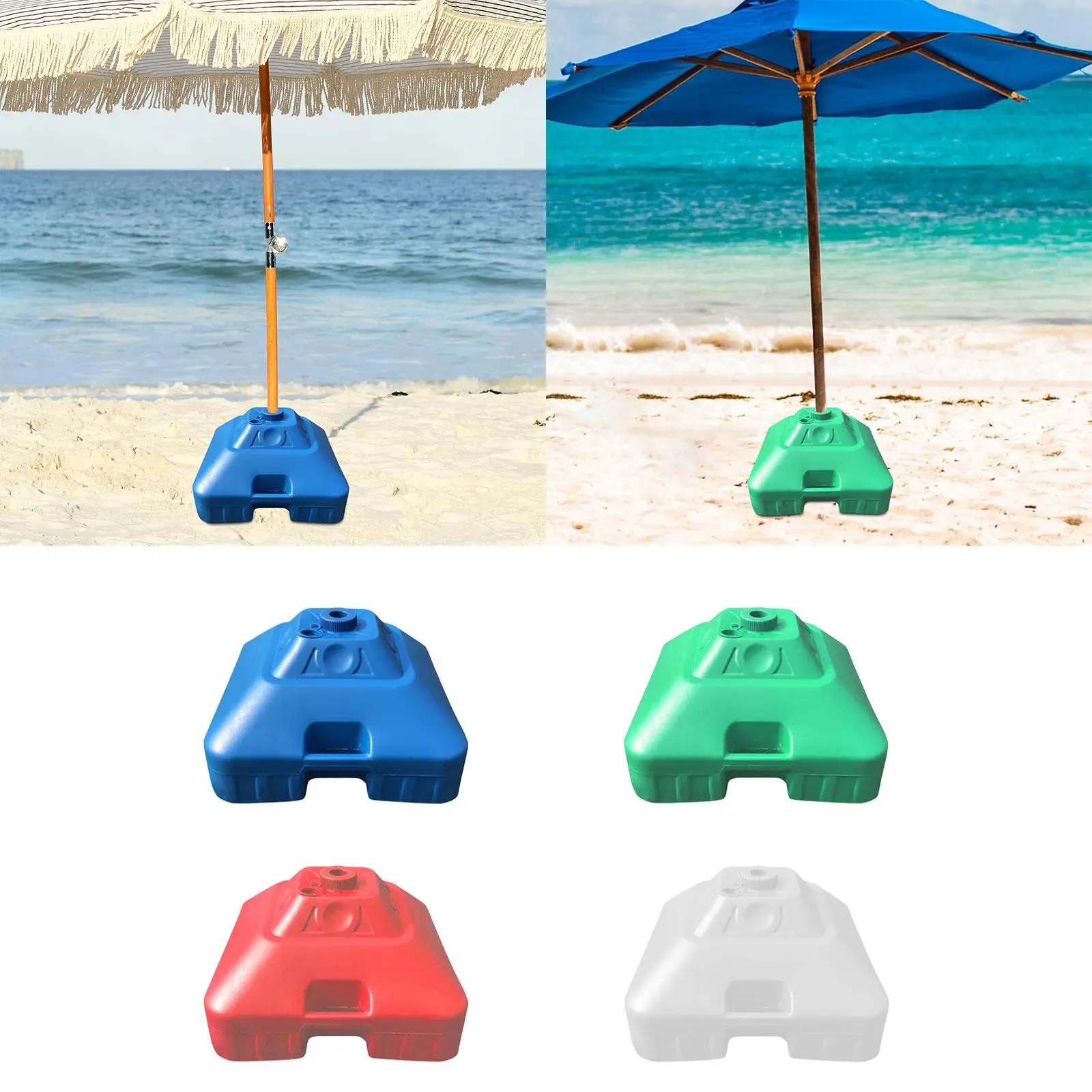 Water and Sand Filled Parasol Base Pole Holder Windproof Fillable Patio Umbrella Base Stand for Poolside Lawn Outdoor Beach Yard