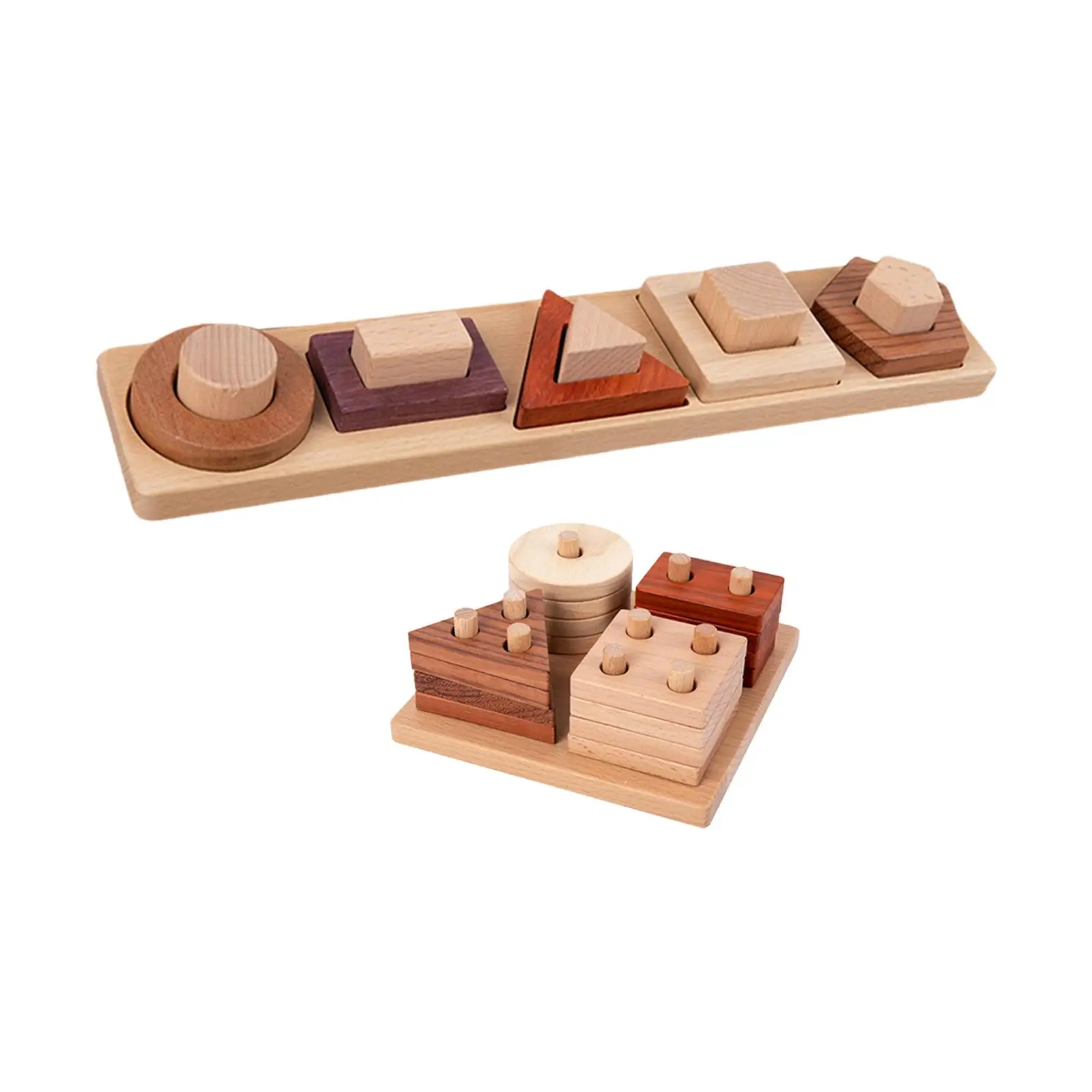 Shape Sorter And Cumulative Wooden Toys Educational  Toys Activity