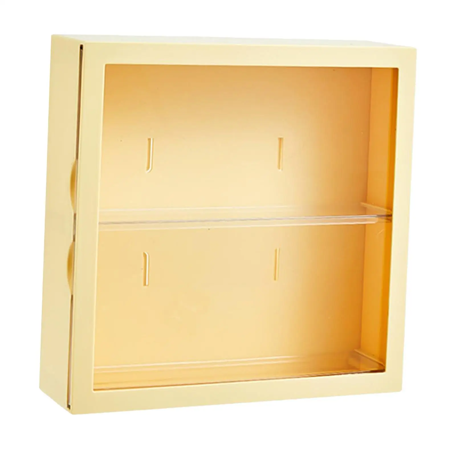 2 Layer Wall Mounted Display Box Countertop Cabinet Dustproof Protection Showcase Storage Box Clear Display Case for Toy