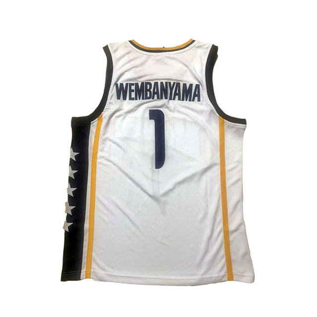 Basketball Sport Jerseys Top Victor Wembanyama jersey Sewing embroidery  High-Quality Outdoor sports white NO1 2023 New - AliExpress