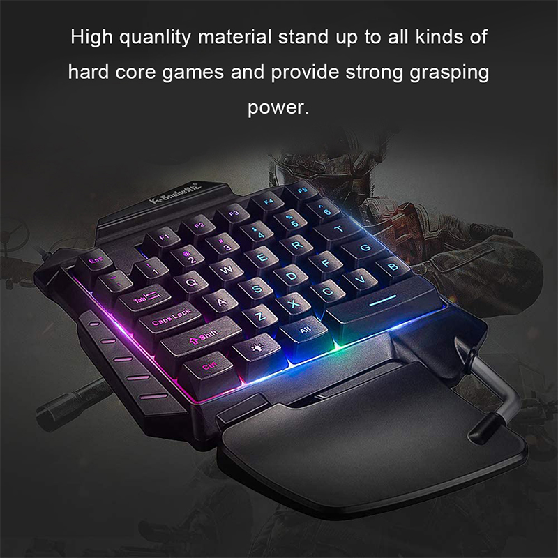 Title 2, 1pc Einhand Gaming Tastatur RGB Hintergrundbele...