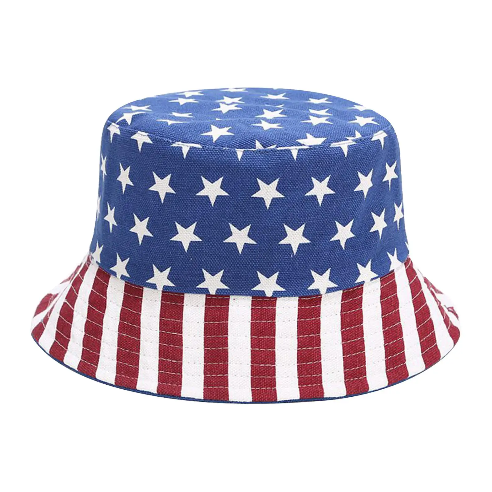 Bucket Hat Patriotic Ladies Packable Fisherman Hat for Beach Travel Hiking