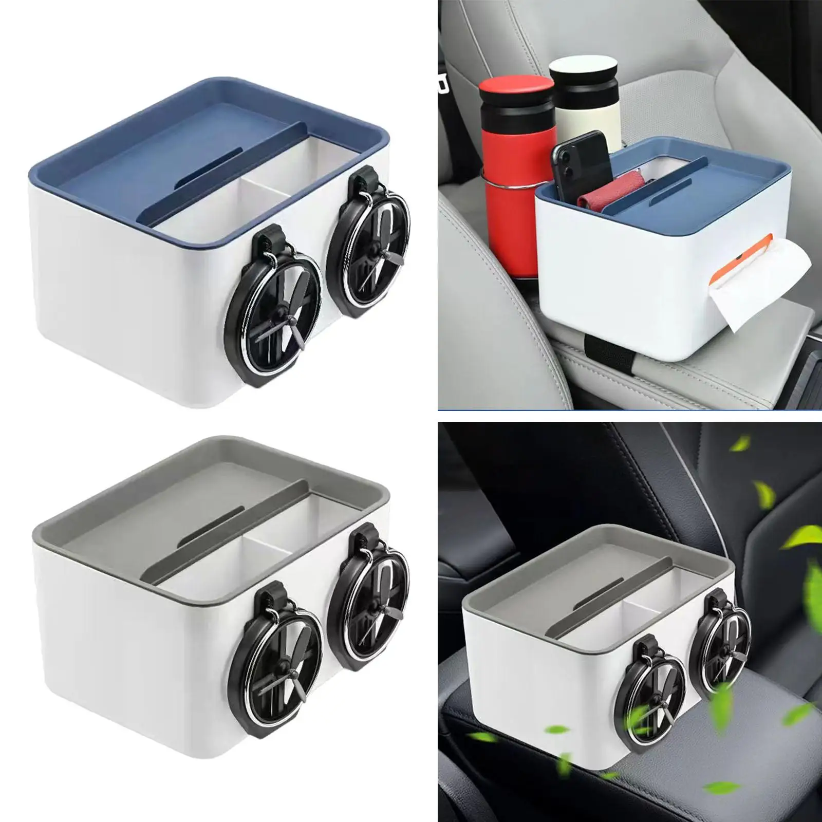 Water Cup Holder Universal Car Console Side Car Armrest Storage Box Seat Organizer for Paper Towels Mobile Phone Water Cup