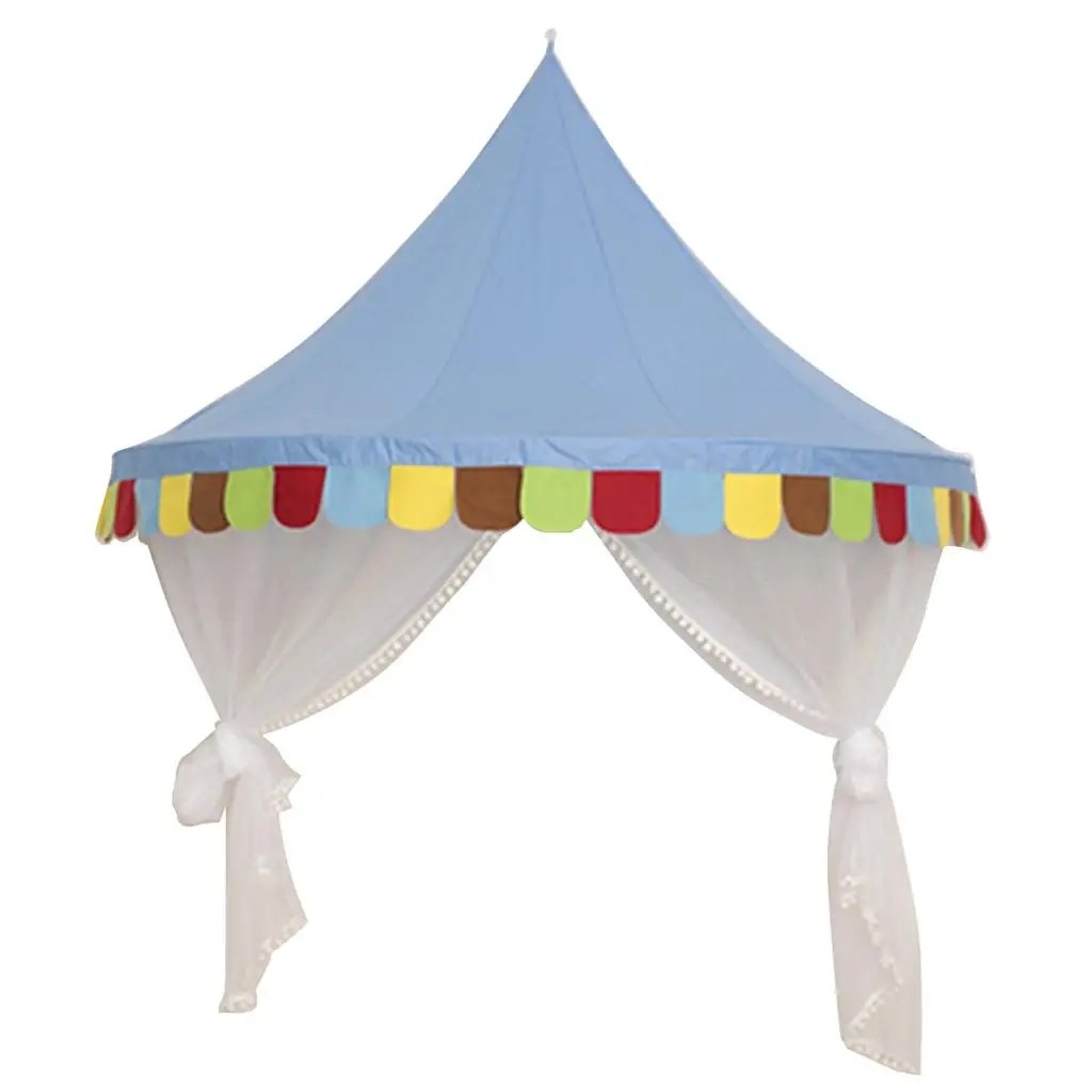 Baby Girl Fairy Bed Hanging Canopy W/ Curtain Net Play Tent Play House Game Toy