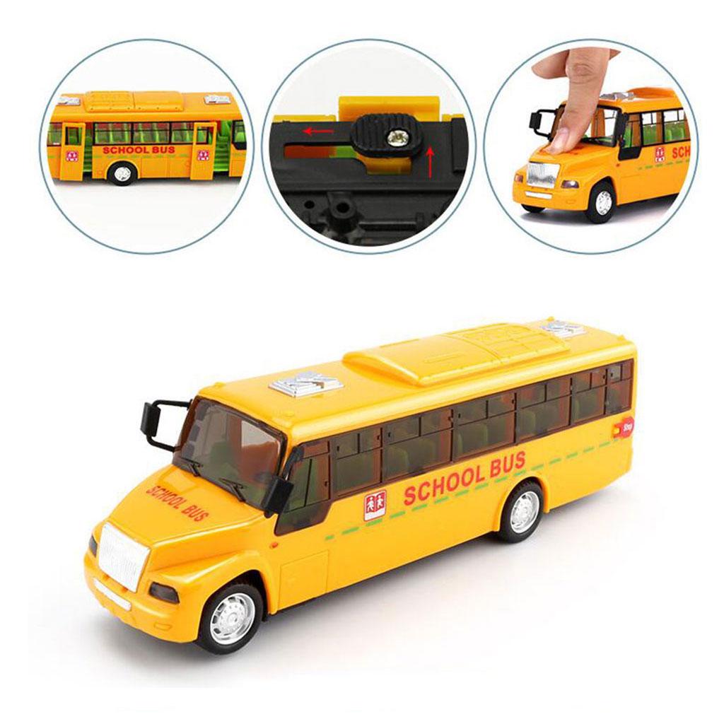 Inertial School Bus Model Toys Electronic 1Pcs for Gift Birthday Party Boys
