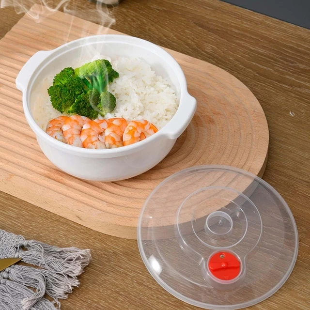Bol isolant chauffant au micro-ondes avec couvercle étanche, bol à soupe en  plastique épais, boîte à déjeuner Portable pour