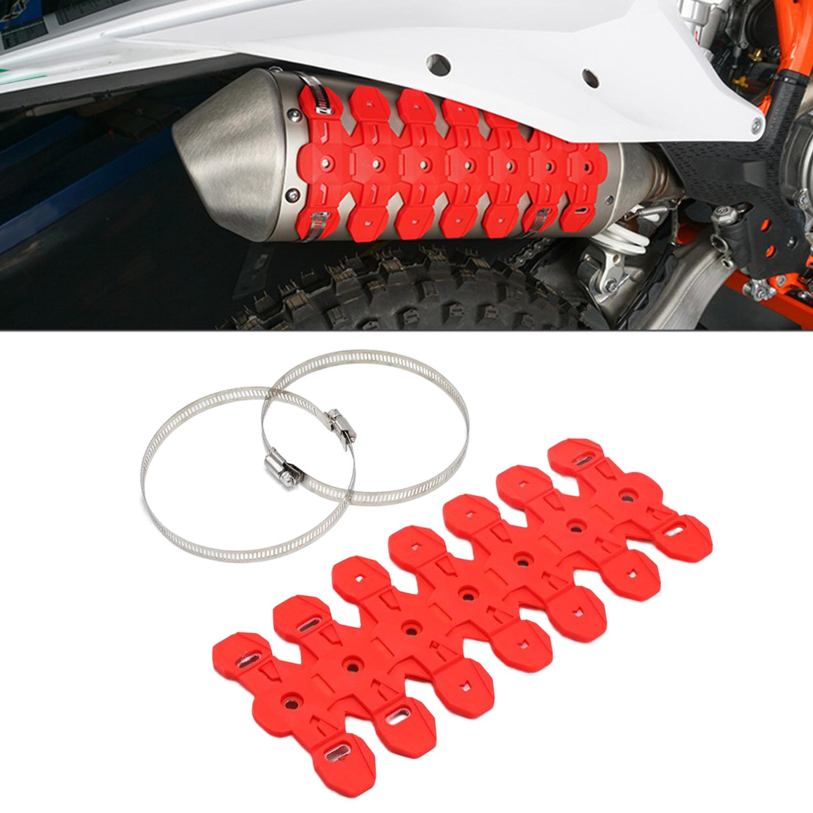 Motorcycle Exhaust Pipe Protector, Universal  Cover, Fits for Motorbike Direct Replaces  Easy to Install