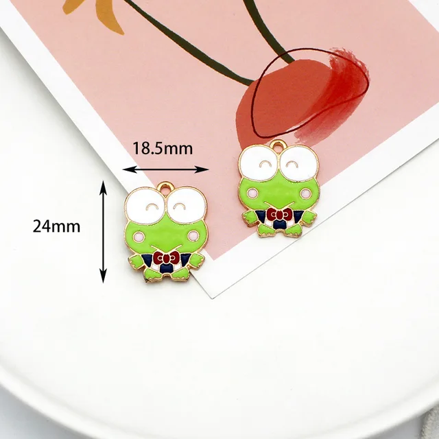 10PCS Sanrio Kuromi BAD BADTZ-MARU Hello Kitty DIY Jewelry Accessories  Alloy Drip Oil Necklace Accessories Bracelet Pendant 