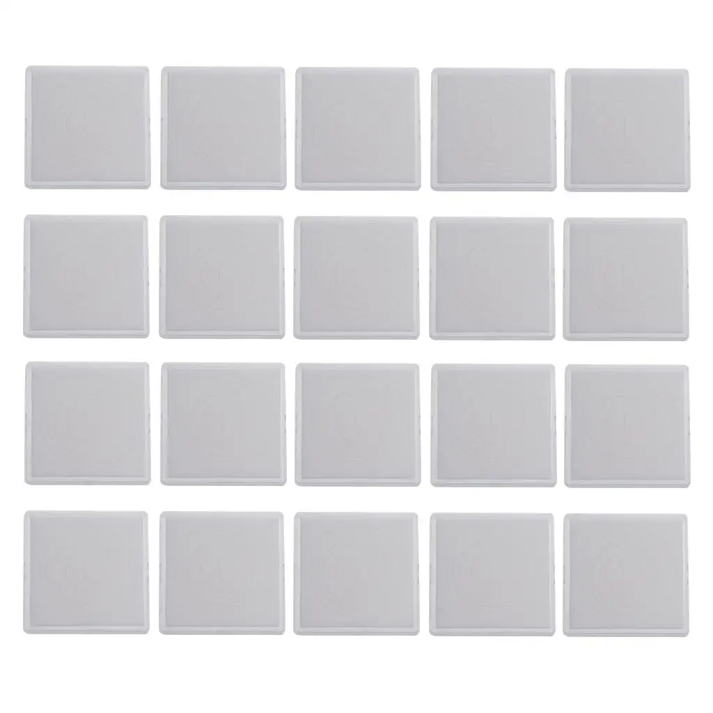 20pcs 17-37mm Clear Cases Coin  Storage Holder Box Display Container