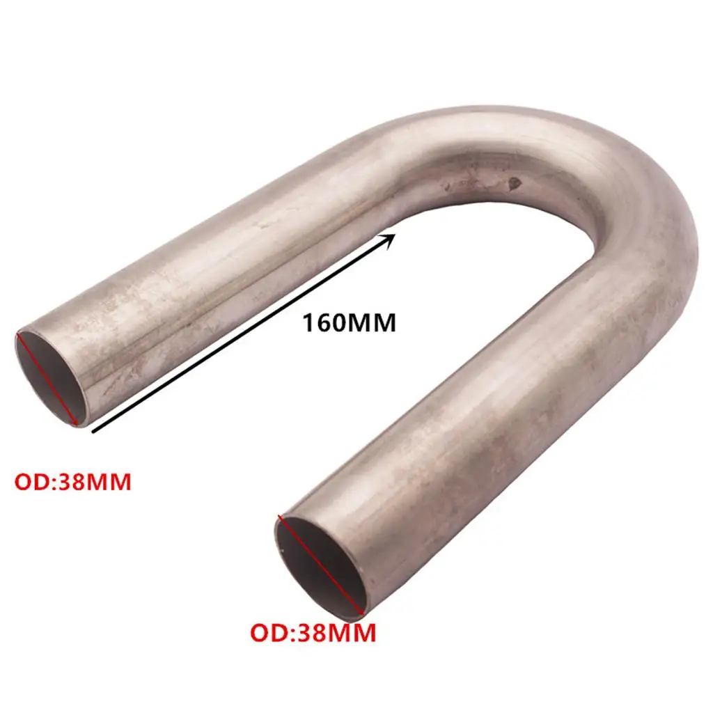 Durable Stainless Steel Universal Car 1.5`` 38mm Bend Exhaust Tubing 2`` CLR