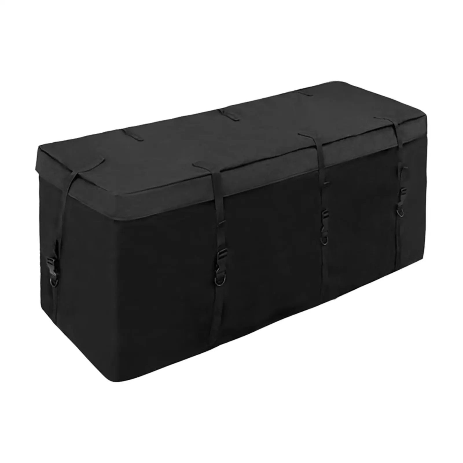 Hitch Cargo Carrier Bag Reinforced Straps Black Luggage Storage Cargo Traveling Bag for Vans All Vehicle Trailer Travel SUV