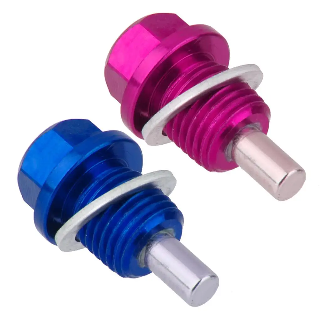 Anodized Aluminum Magnetic Oil Drain Plug Bolt M14X1.5 For  +