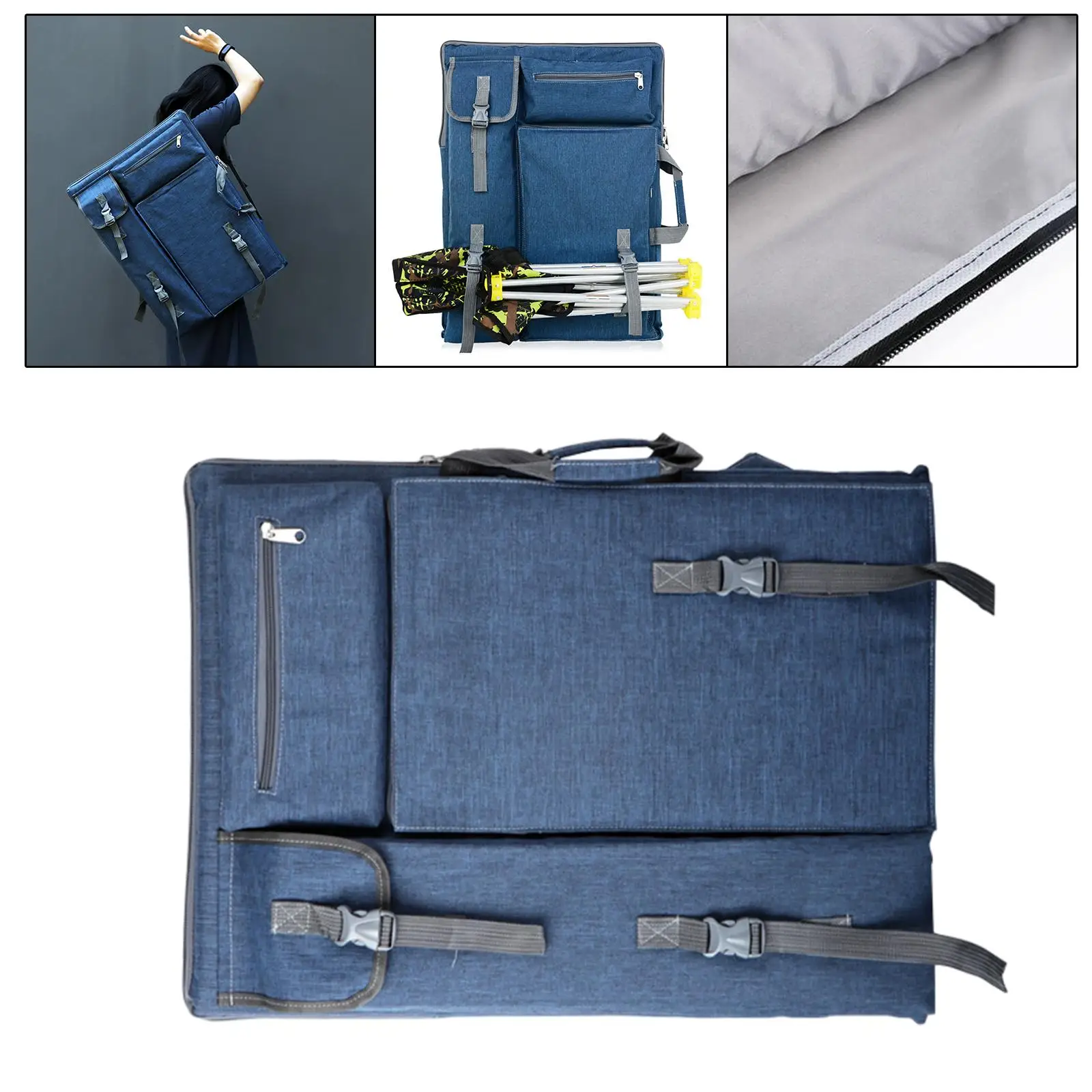 Art Portfolio Case Hobbyist Durable Adjustable Shoulder Straps Sketching Water Resistant 4K Canvas Drawing Board Bag Drawing Bag