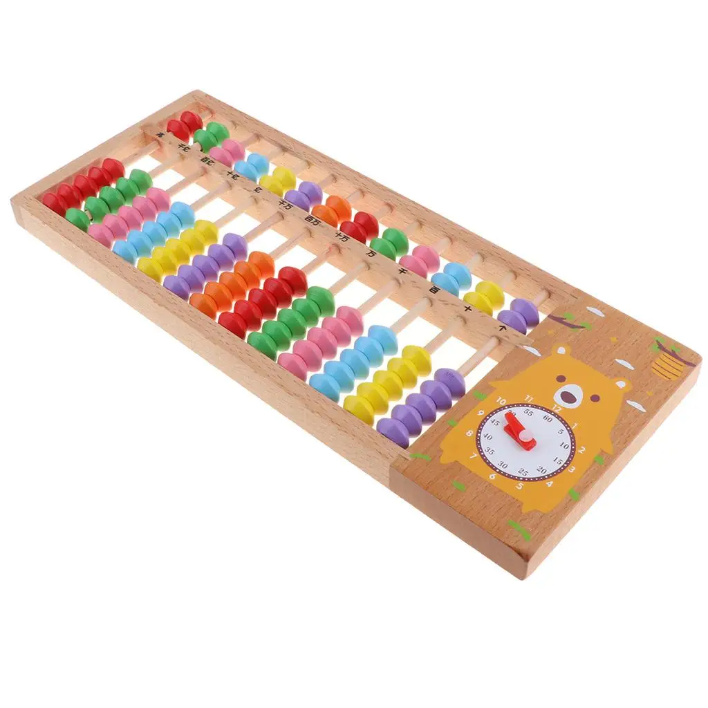 Rainbow Wooden Counting Bead Abacus, Educational Toys For Toddlers, Preschool