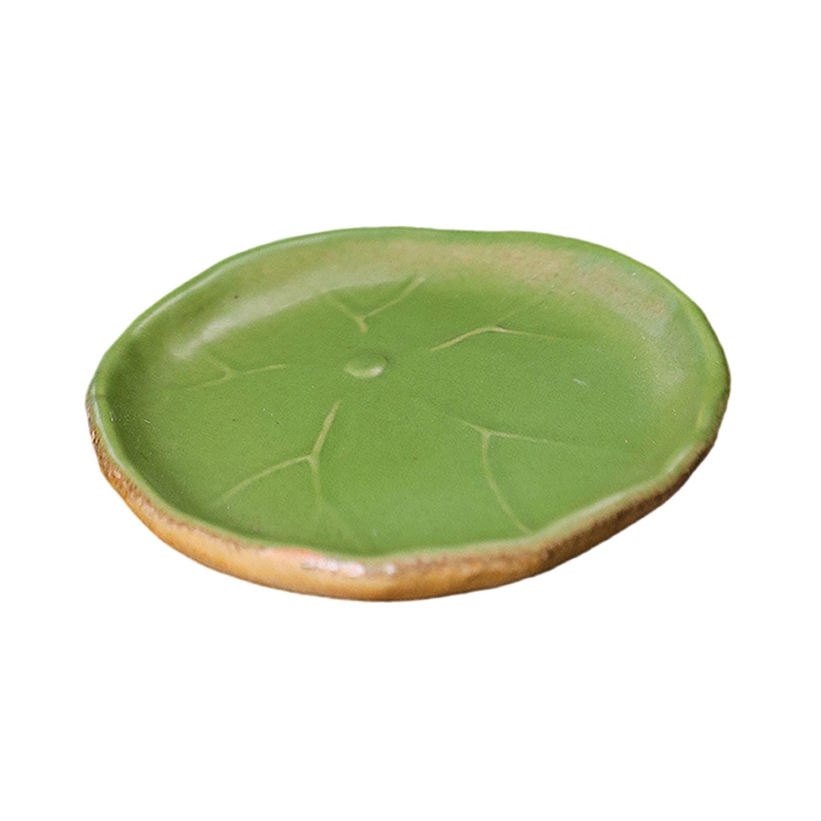 Lotus Leaf Tea Pet Ornament Tray for Chinese Tea Decoration Desk Cabinet