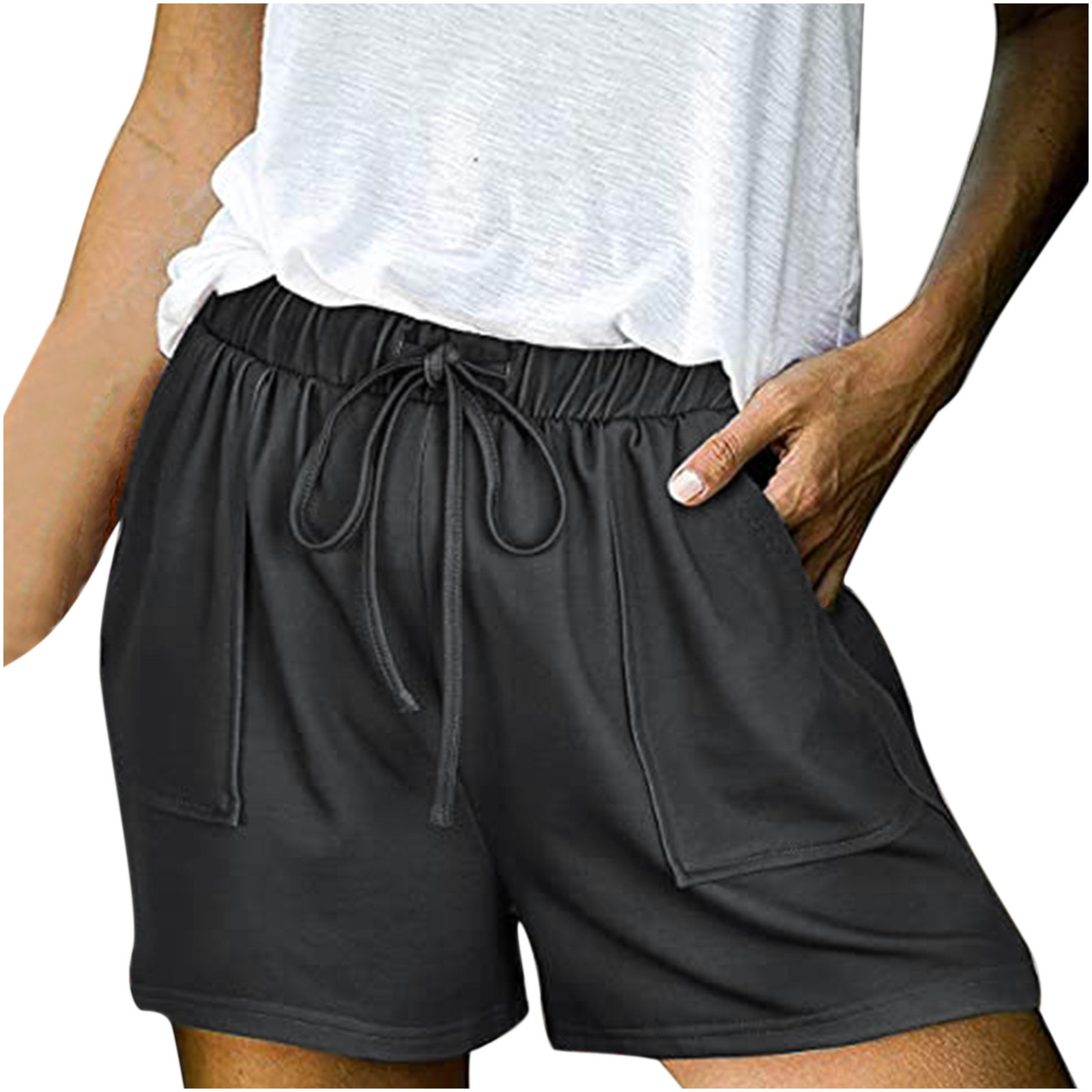 Women's Short Romper Bike Shorts Women Cotton Womens Solid Casual Pocket  Shorts Waist Size Pants Neoprene Shorts for Women| | - AliExpress