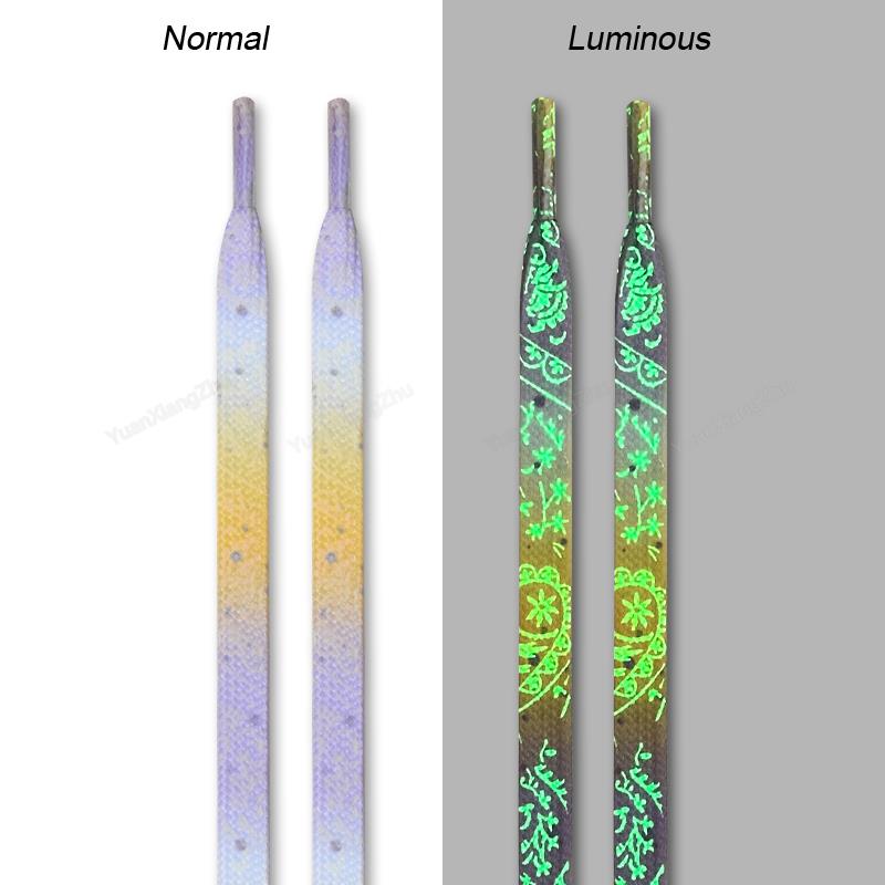1Pair Luminous Shoelace Quality Fluorescent Boot Shoelaces for Sneakers Flat Laces Shoestrings Night Glow Strings 120/140/160CM