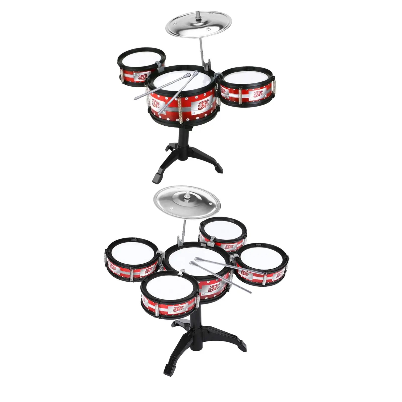 Toddlers Jazz Drum Set Playing Rhythm Beat Toy Percussion Toys Kids Drum Set for Children Girls Boys Kids Beginners Kindergarten