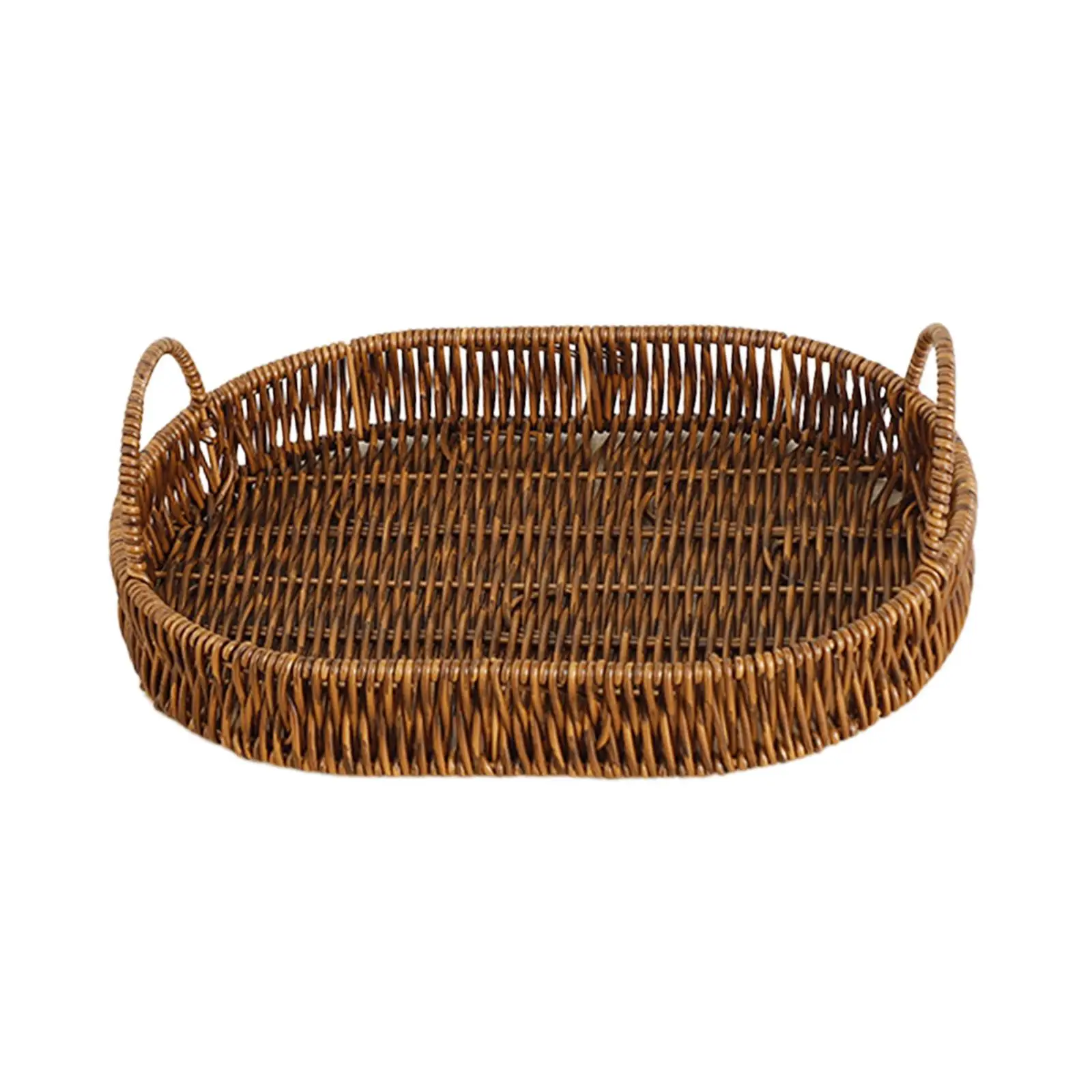 Handmade Woven Fruit Basket Organizer Decorative Wicker Woven Basket for Dining Coffee Table Restaurant Vegetables Hotel Fruits