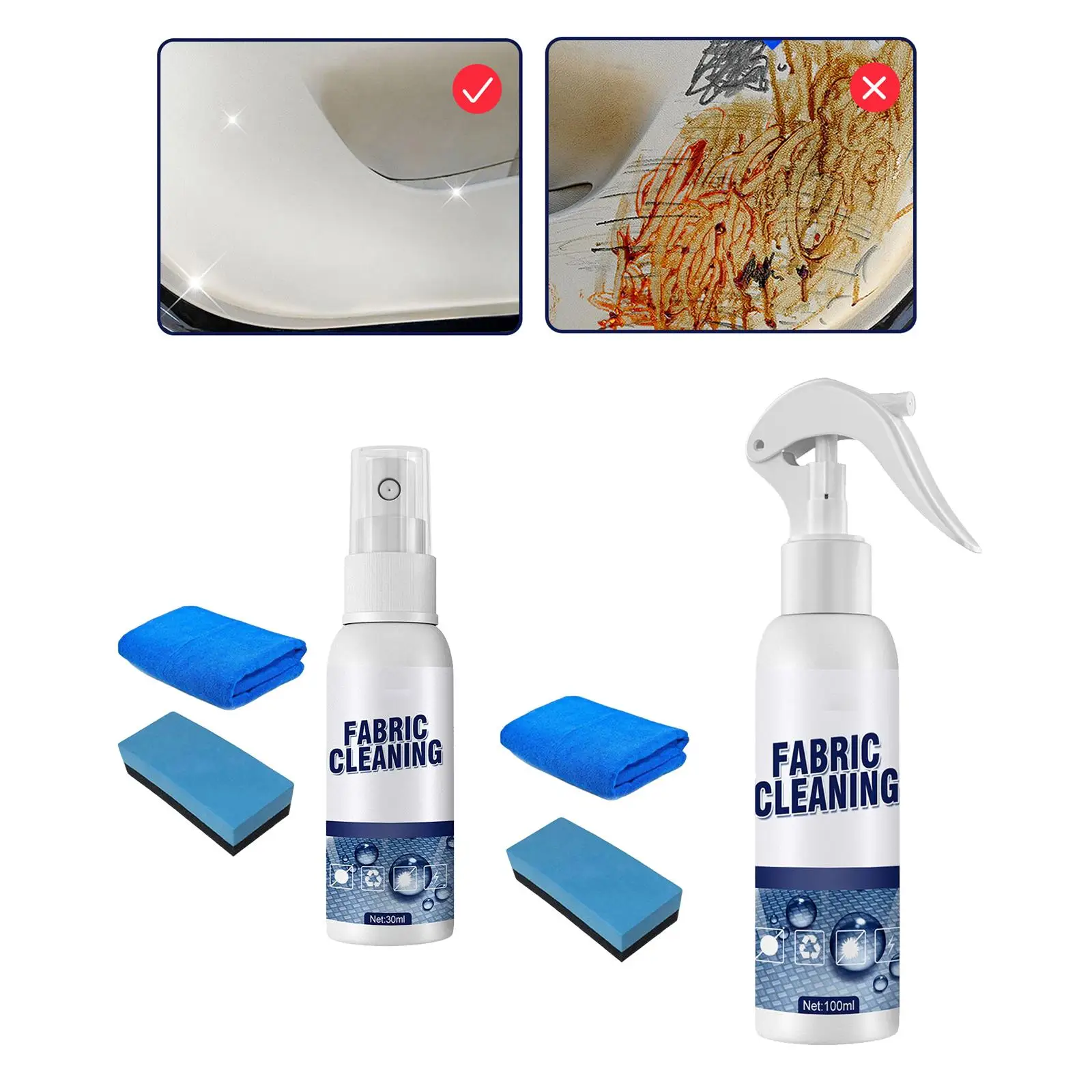 Automobile Car Upholstery Fabric Cleaning Cleaner Spray Roof Cleaning Multi Purpose Wide Applications Tools Versatile