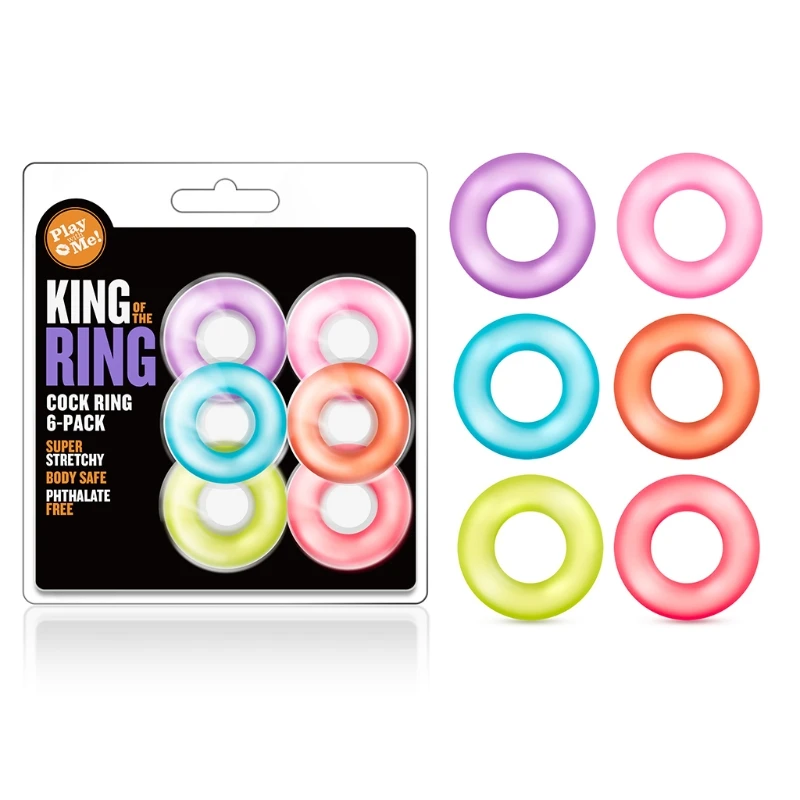 6 PCS Silicone Penile Ring for Man,Penile Ring Delay Ring Grade Enhancing Soft Silicone Penile Rings Sex Toy 