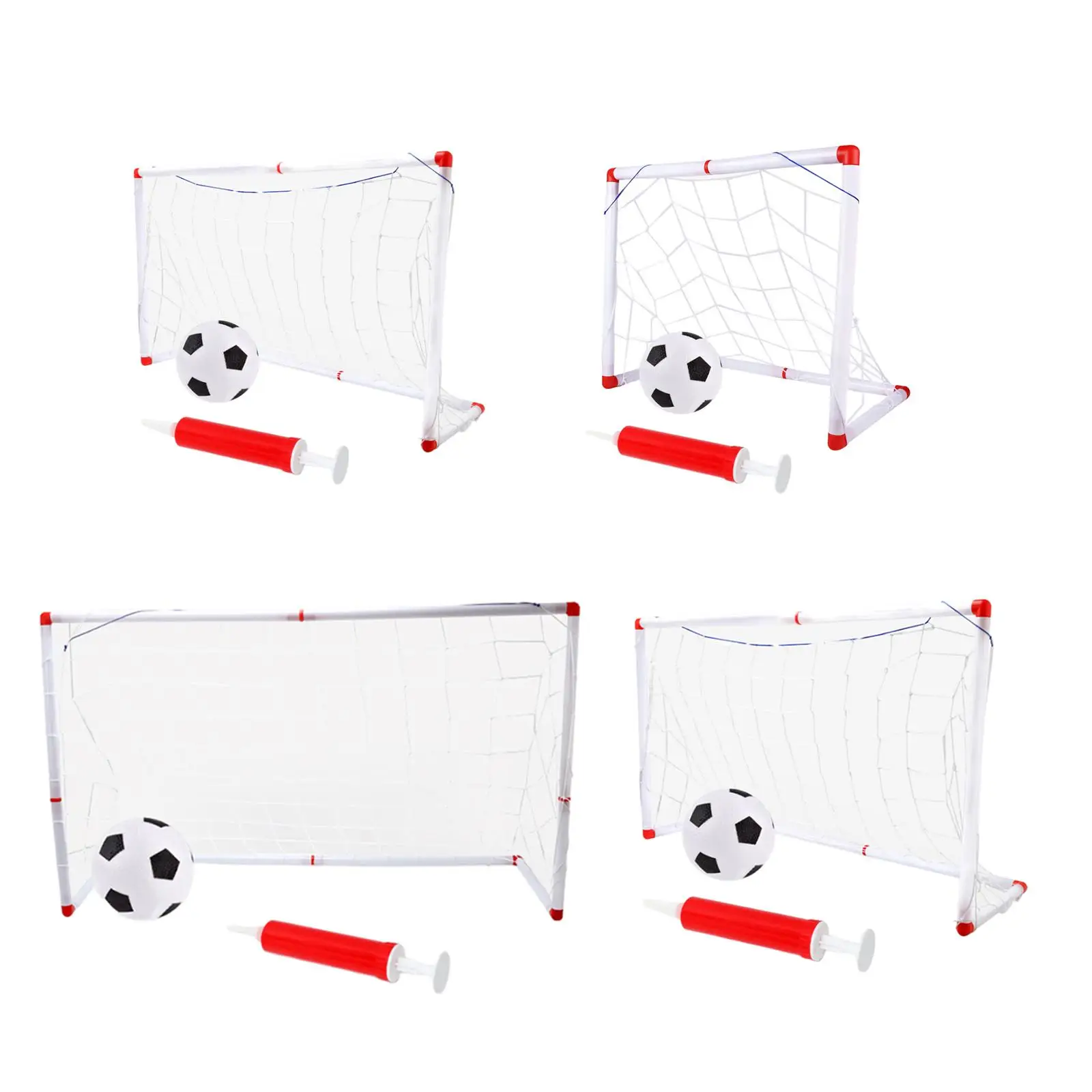 Soccer Football Goal Post Sports Toys Learn to Play Mini Training Practice Set for Boys and Girls, Ball, and Pump Included