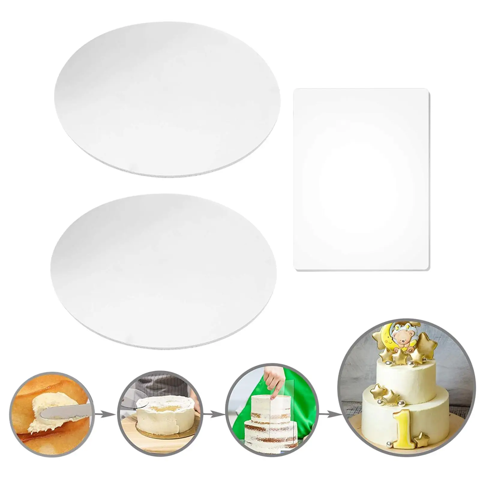 Transparent Round Cake Disk Set Cake Baking Craft Baking Accessories Cake Decorating Tools