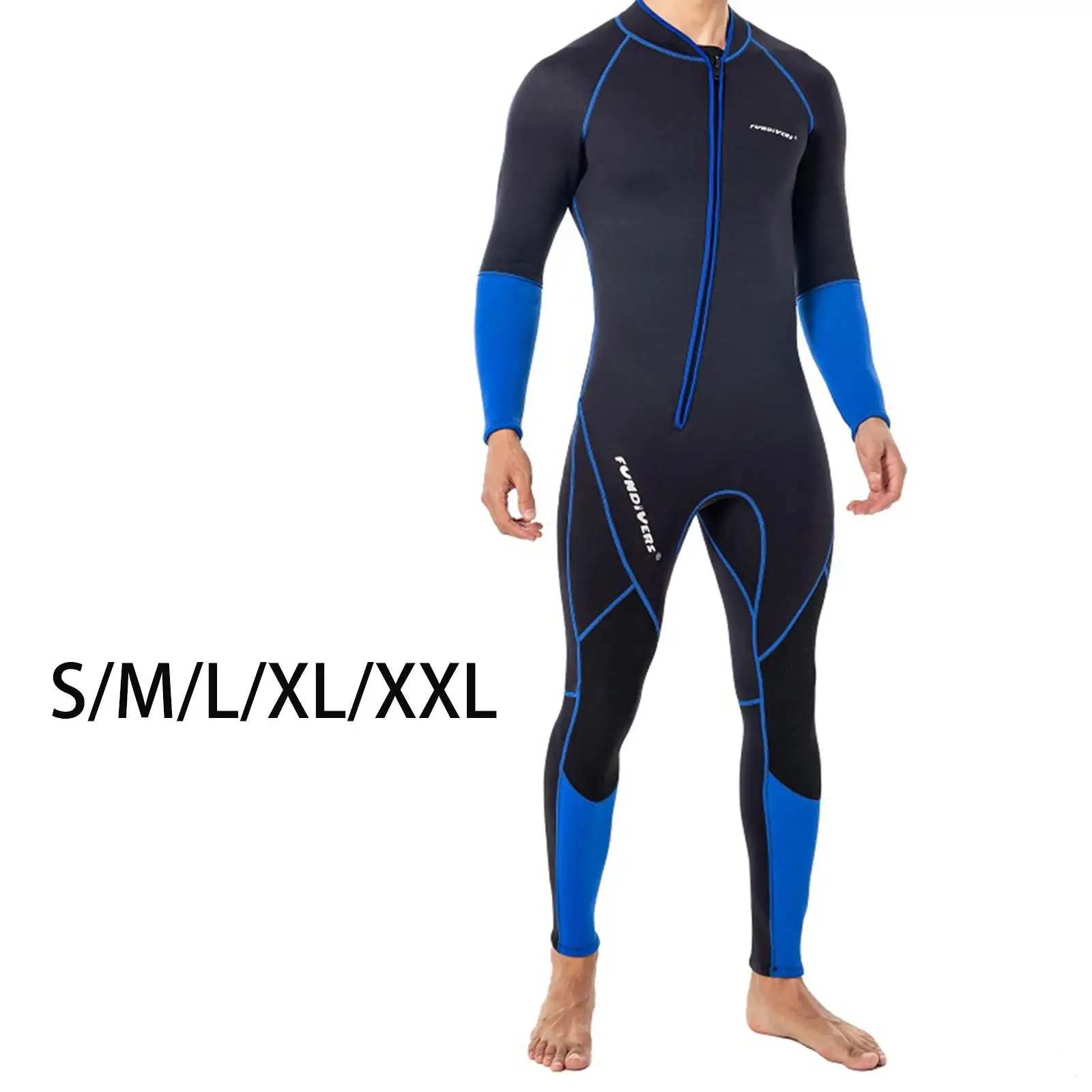 Neoprene Wetsuit Split Long Sleeved Underwater Scuba Diving Suit Swimsuit Fullsuit for Surfing Snorkeling Canoe Kayaking Adults