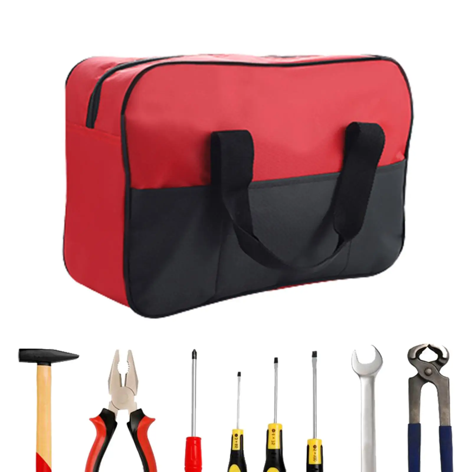 Tool Bag Storage Zippered Handbag for Mechanics Contractors Electricians
