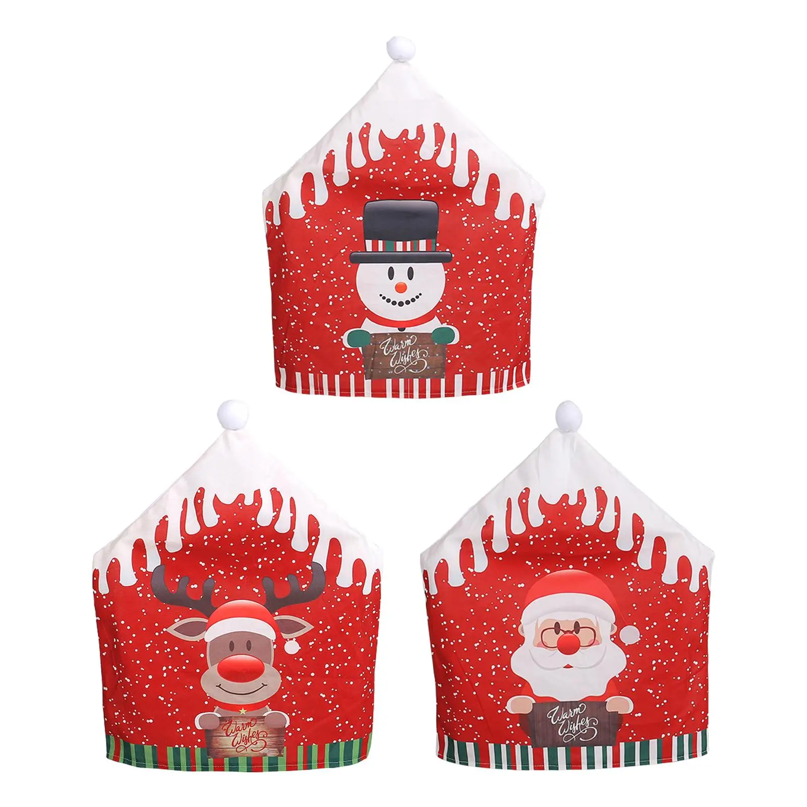 Christmas Chair Slipcover Party Favor Banquet Chair Christmas Chair Cover for Festive Kitchen Holiday Dining Room Restaurant