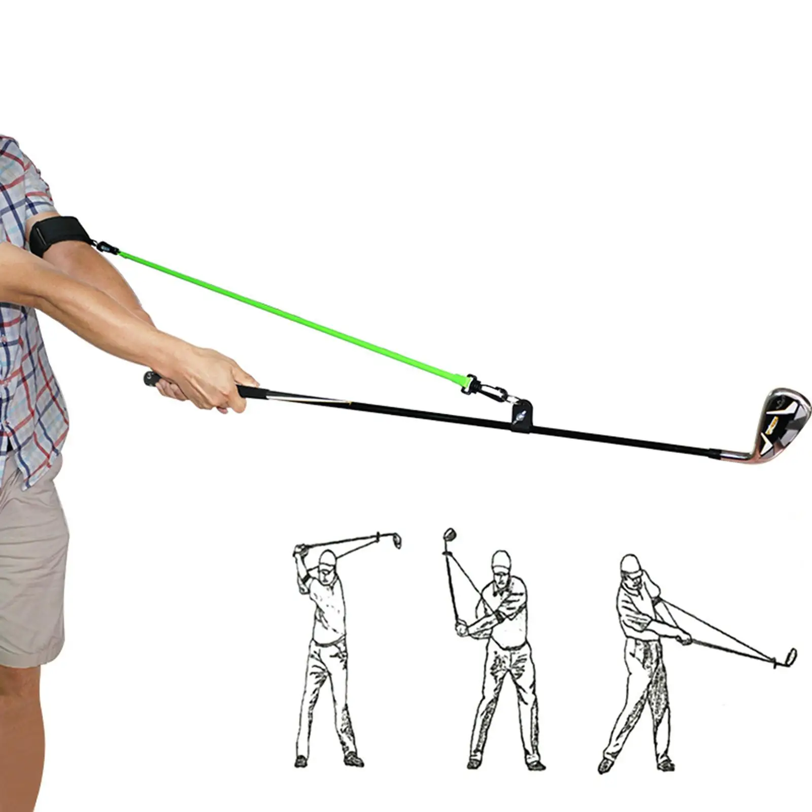 Golf Swing Trainer, Lightweight Easily Install for Golf Club