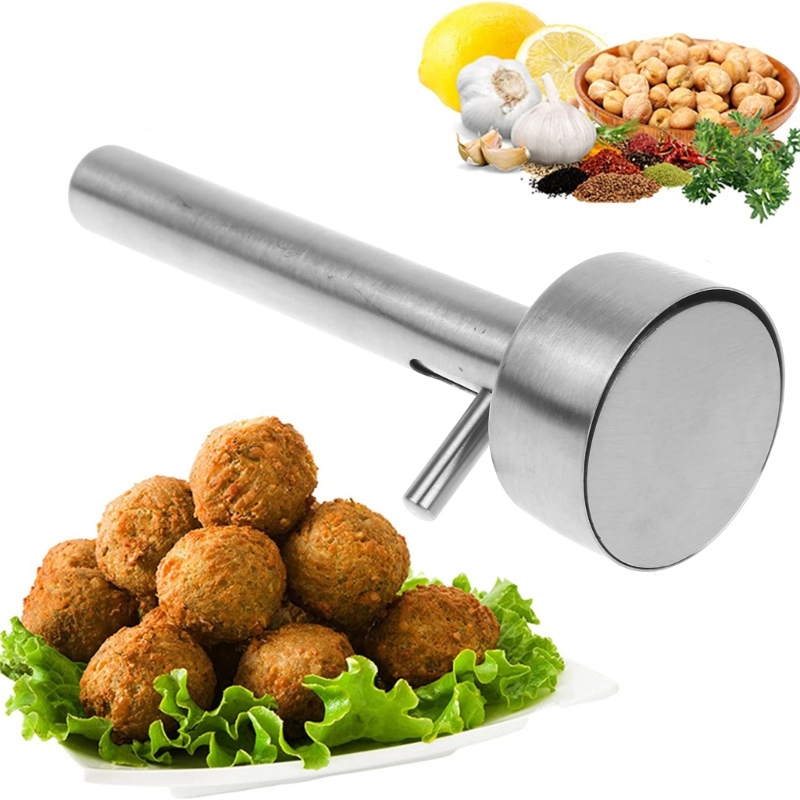 Falafel-Form, Fleischbällchen-Schaufel, Edelstahl-Fleischbällchen-Schaufel, Kugelmacher, nicht klebriger Falafel-Maker, Schaufel – Detail 2