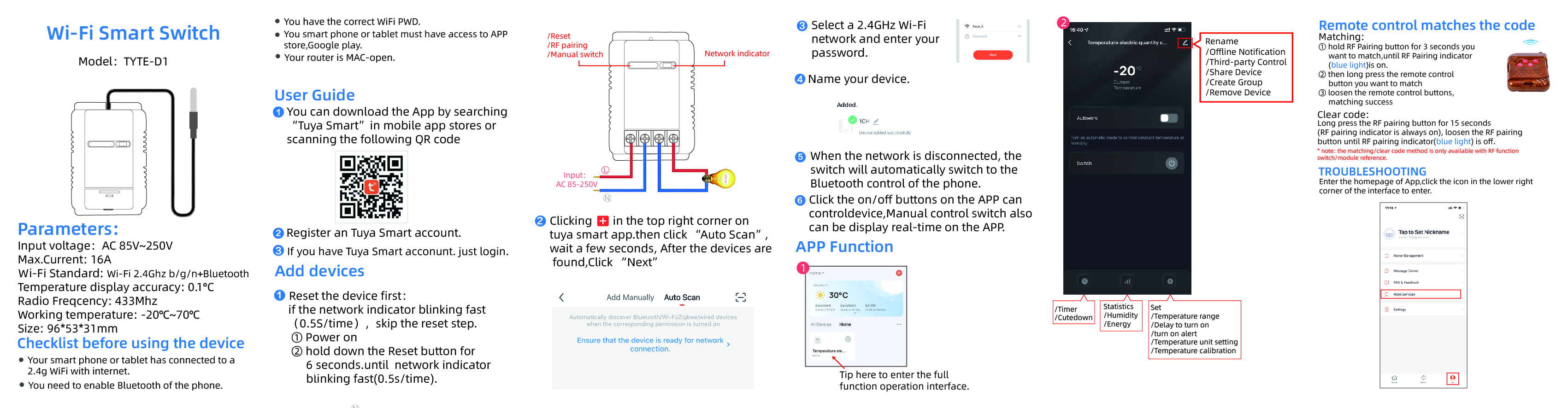 novo tuya wifi interruptor de temperatura de monitoramento prova dwireless água sem fio sensor de temperatura sonda alexa casa do google