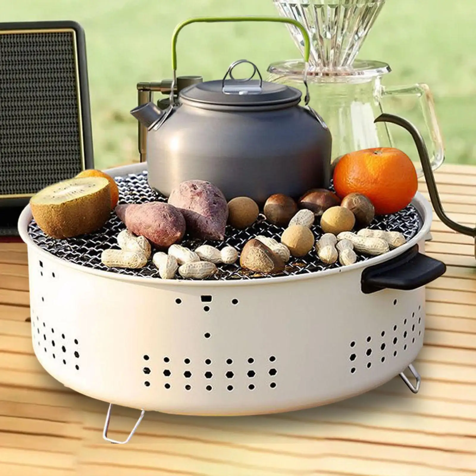 Portable Charcoal Grill Heating Fire Pits Wood Burning Camp Stove for Patio Outdoor Indoor BBQ Household Backpacking Fire Pits