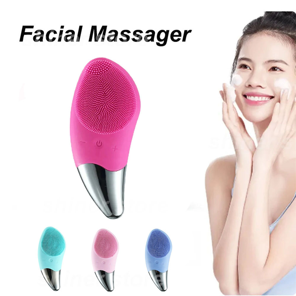 Best of Mini Ultrasonic Facial Cleansing Brush Silicone Electric Sonic Face Skin Washing Massager USB Rechargeable Blackhead Remover Reviews & Tips