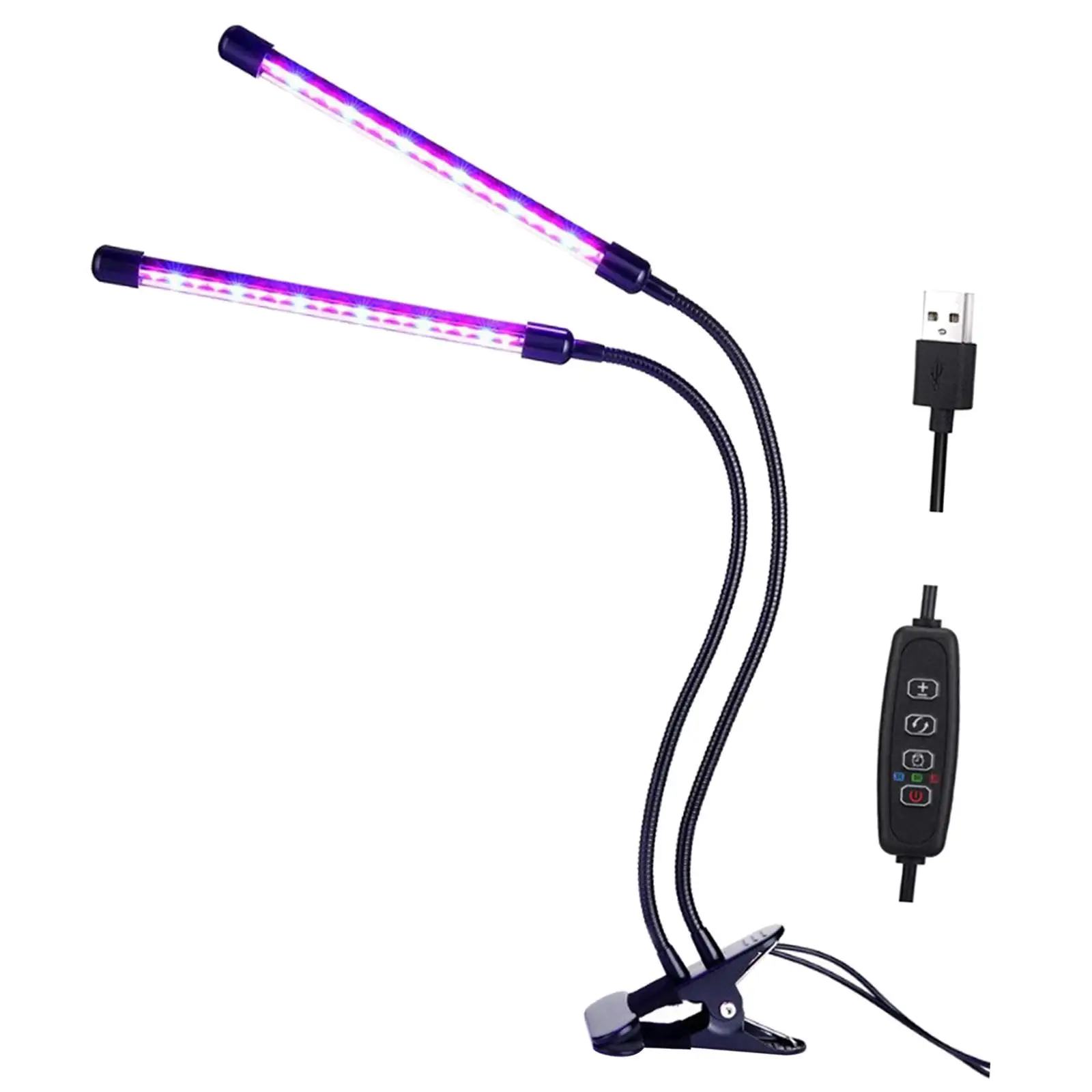 Clip Plant Growing Lamp Auto Off Timing 3 9 12Hrs LED Grow Light for Gardening Flowers Vegetable Seedling Indoor Plants