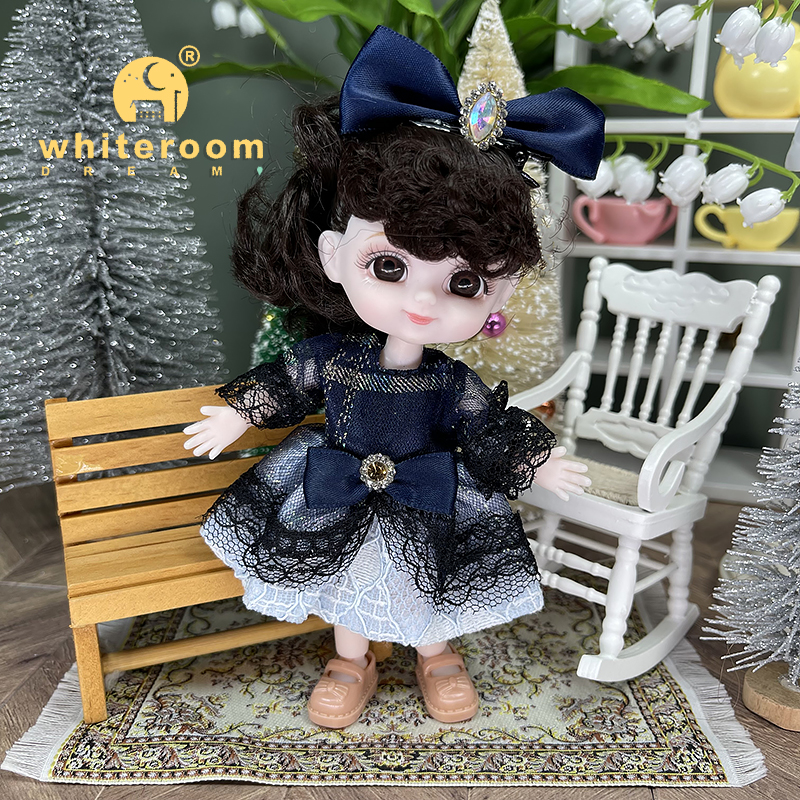 Neue Kawaii 1/12 Baby Tasche Puppe 10cm Ob11 Puppen Mit Kleidung Outfit Kleid Überraschung Bjd Puppen Figur Aktion Spielzeug für Mädchen Geschenke – Detail 12