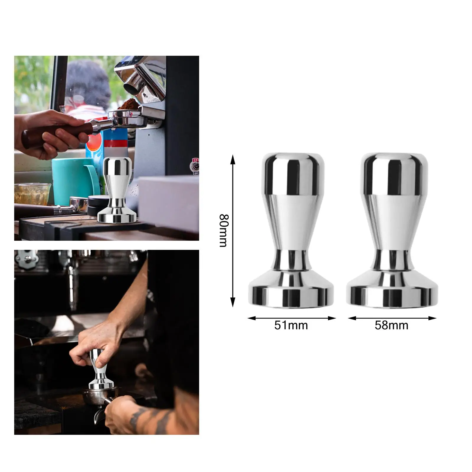 Stainless Steel Coffee Tamper Espresso Machine Accessory for